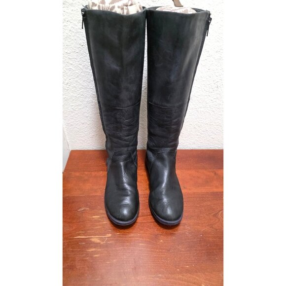 Camper Black Leather Knee-High Riding Boots Side Zippers Women's EU Size 35/ 5US - Picture 2 of 7